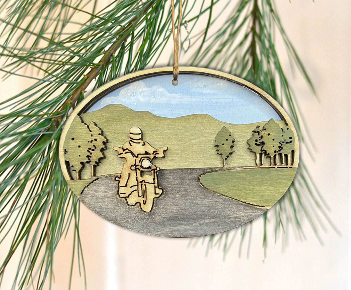 Motorcycle Wooden Ornament
