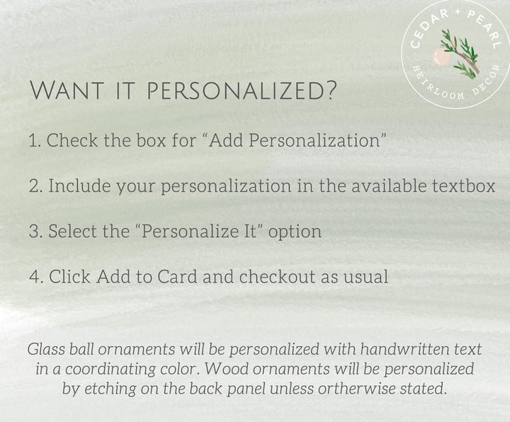 Lake Wooden Paw Print Ornament