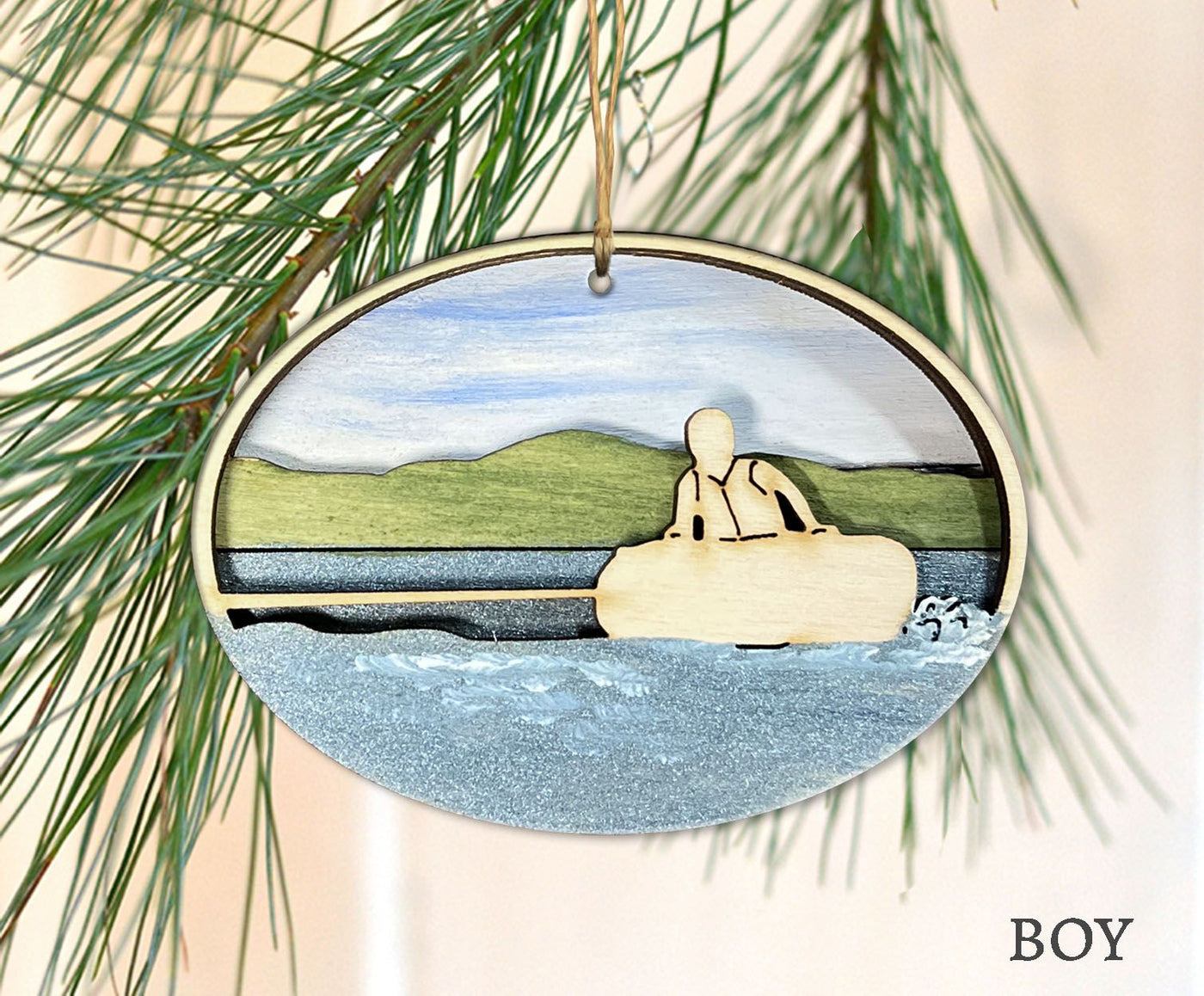 Tubing Wooden Ornament