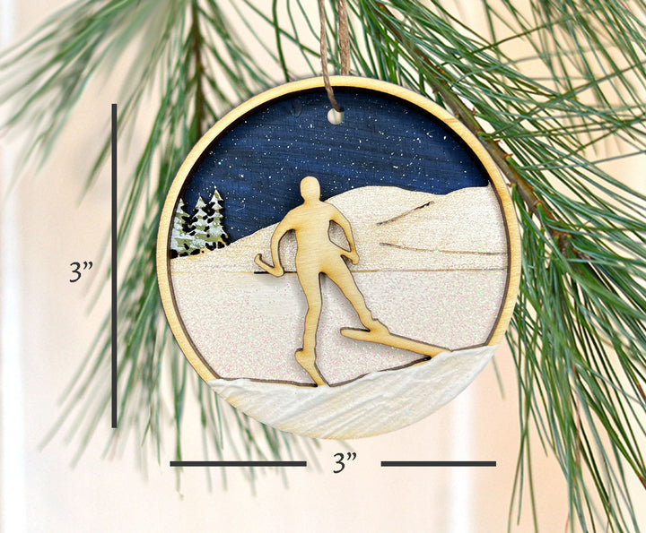 Cross Country Skiing Ornament
