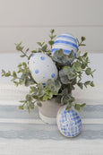 Blue Easter egg set Ceramic Eggs