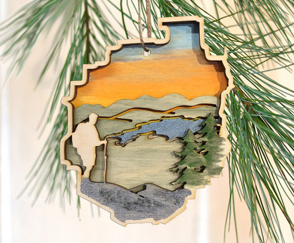 Adirondack Park Hiker Ornament