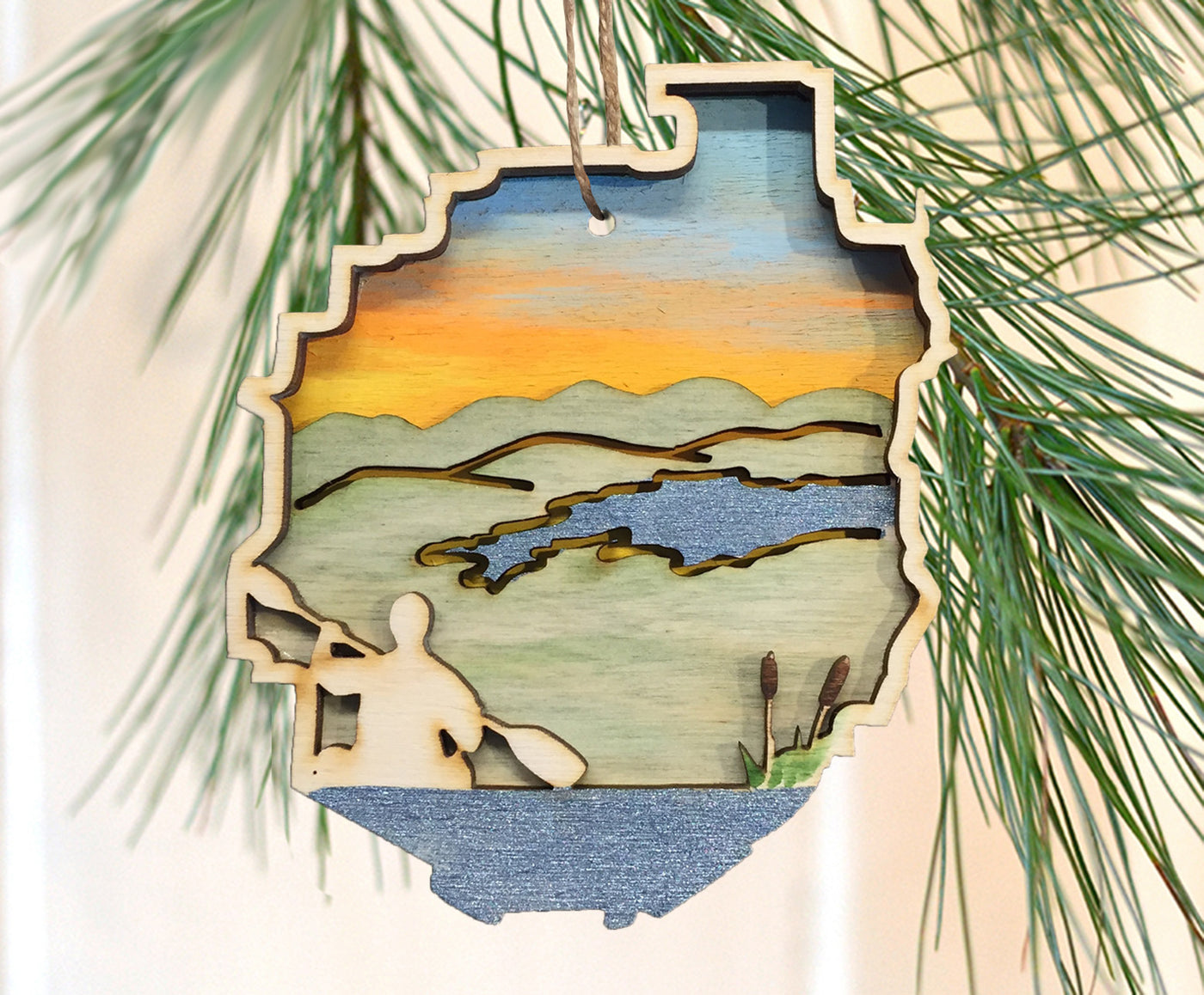 Adirondack Park Kayak Ornament