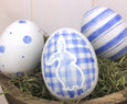 Blue Easter egg set Ceramic Eggs