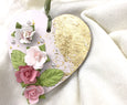 Blush Pink Valentines Day flowers Heart ornament