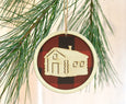 Buffalo Check Plaid Cabin Ornament