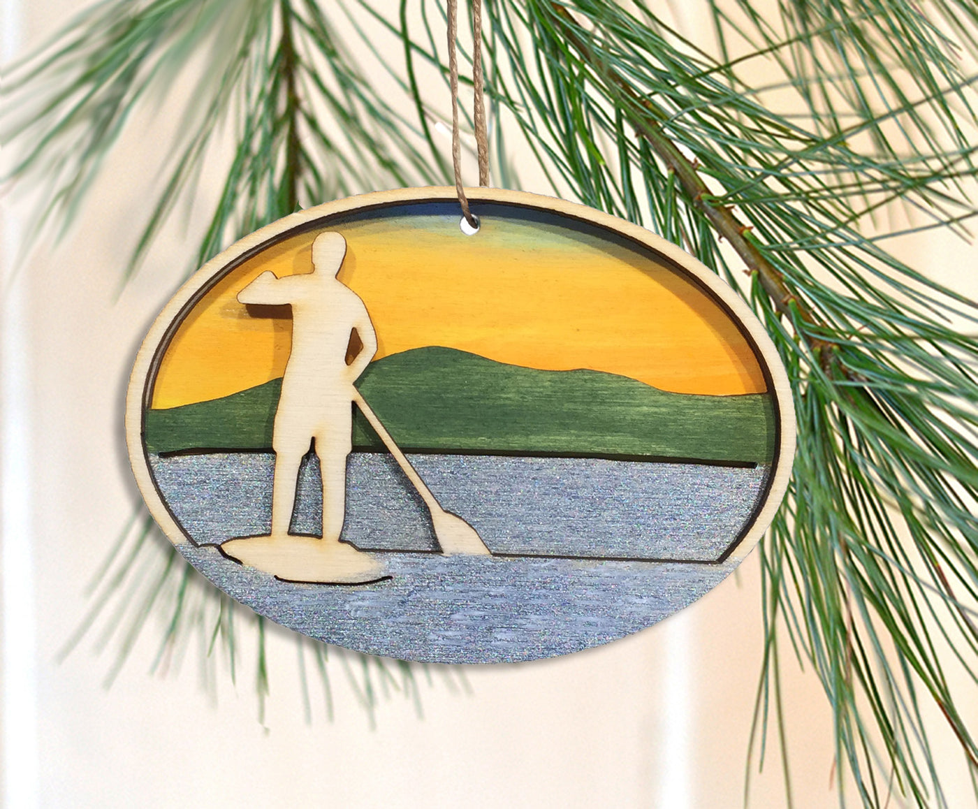 Male Paddleboard Ornament