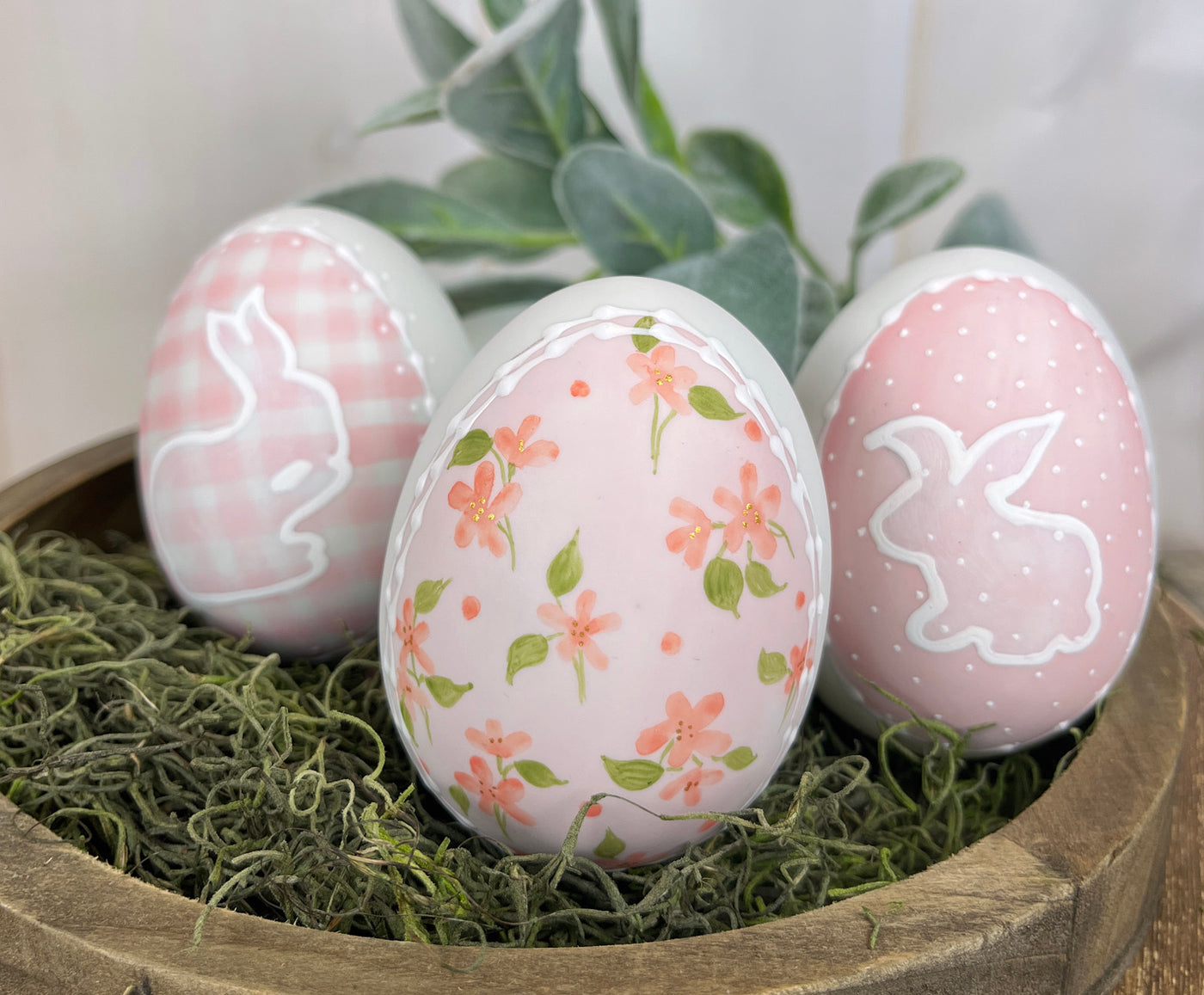 Light Pink Ceramic Egg Set