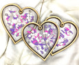 Purple Sprinkles Valentines Day resin Heart ornament