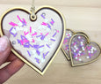 Purple Sprinkles Valentines Day resin Heart ornament