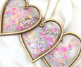 Sprinkles Valentines Day resin Heart ornament