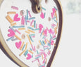 Sprinkles Valentines Day resin Heart ornament