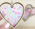 Sprinkles Valentines Day resin Heart ornament