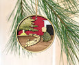 Toy Train Ornament with Boy Figure