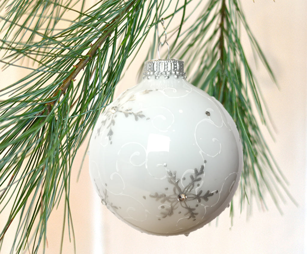 Snowflake Ornament Glass Ball