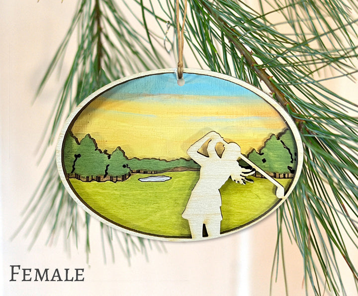 Golf Wooden Ornament