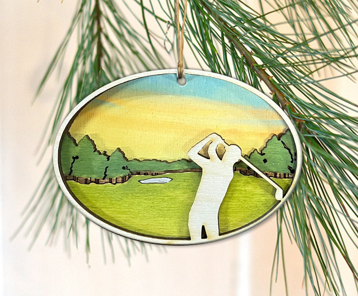 Golf Wooden Ornament