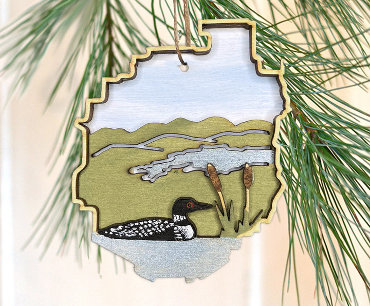 Adirondack Park Loon Ornament