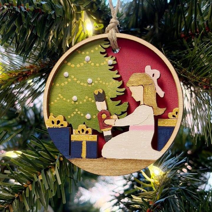 PRE-ORDER Clara and her Nutcracker Hand Painted Ornament