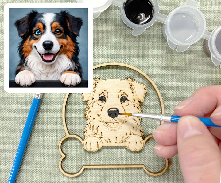 Australian Shepherd DIY Dog Ornament Painting Kit