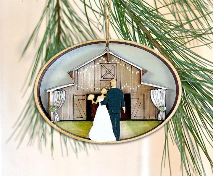Barn Wedding Ornament