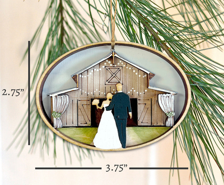 Barn Wedding Ornament