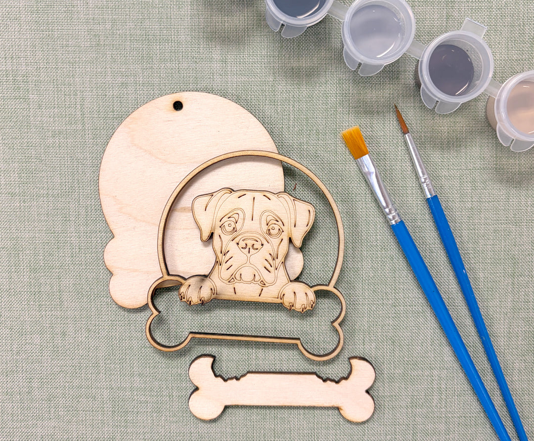 Boxer DIY Dog Ornament Painting Kit
