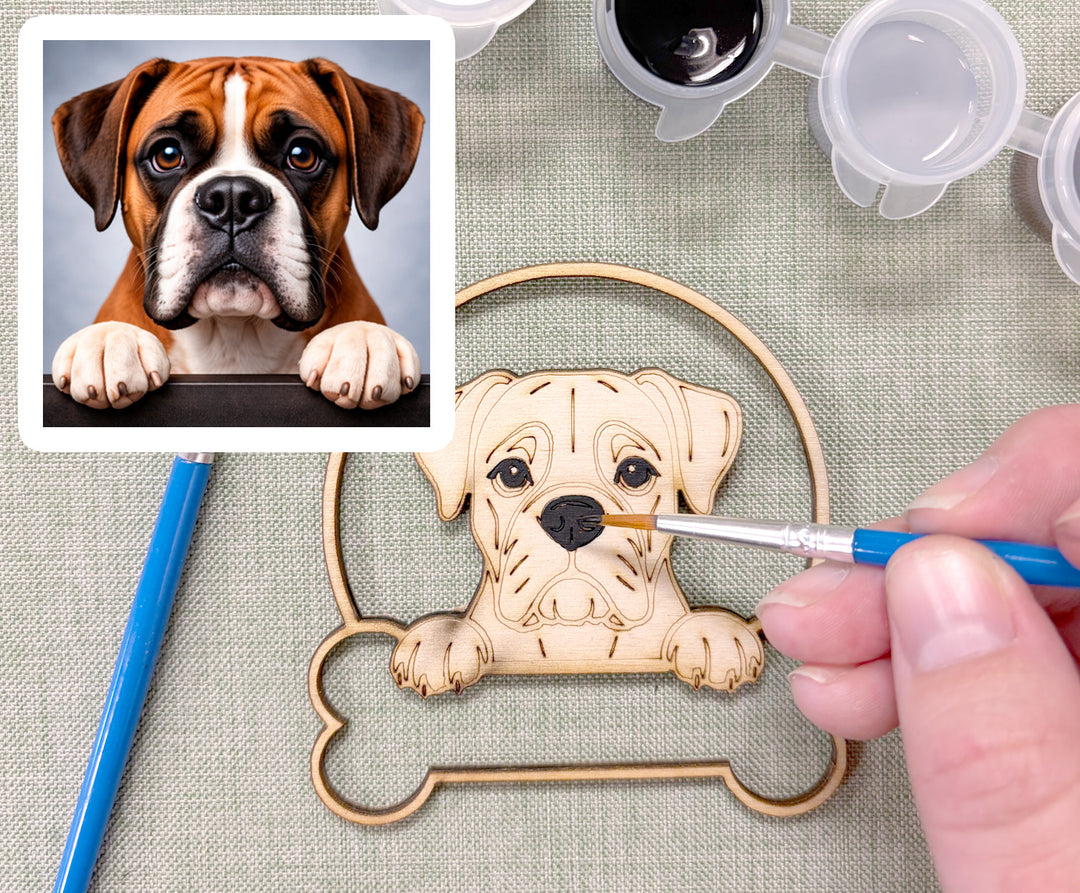 Boxer DIY Dog Ornament Painting Kit
