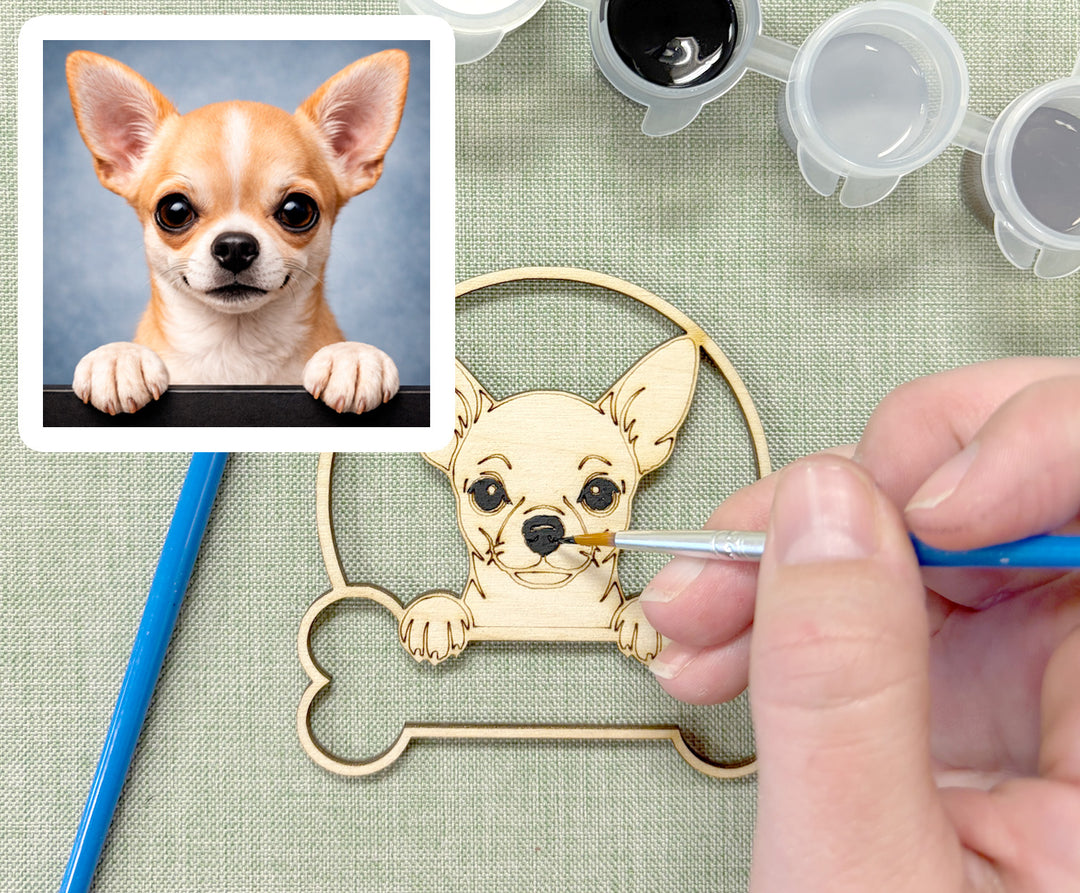 Chihuahua DIY Dog Ornament Painting Kit