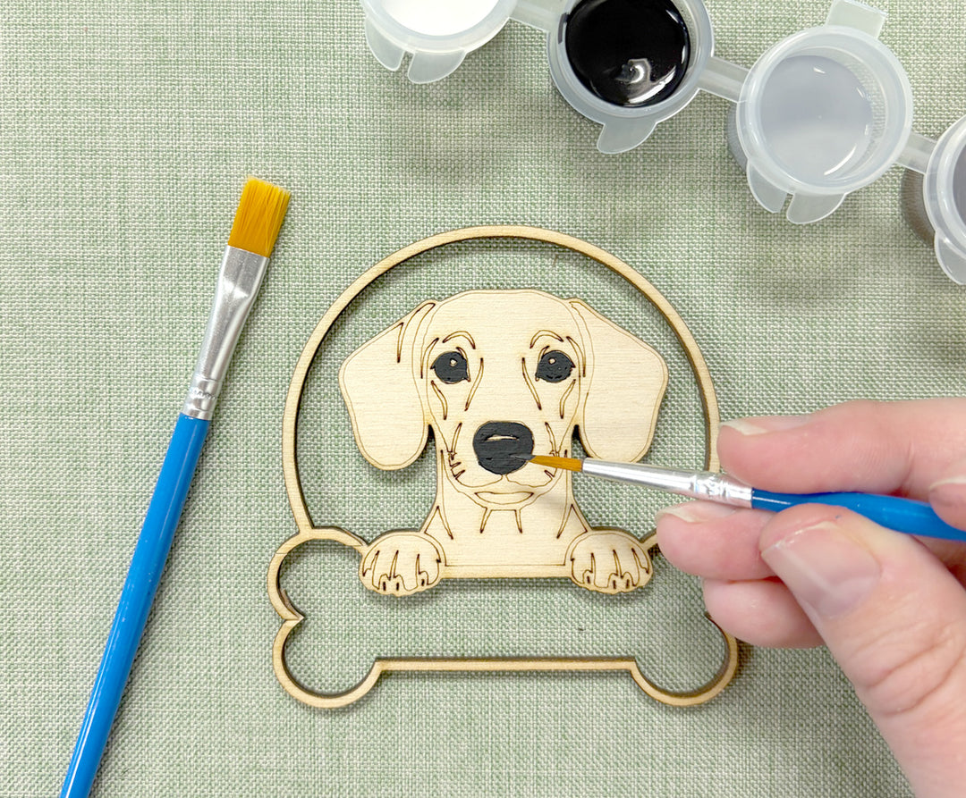 Dachshund DIY Dog Ornament Painting Kit