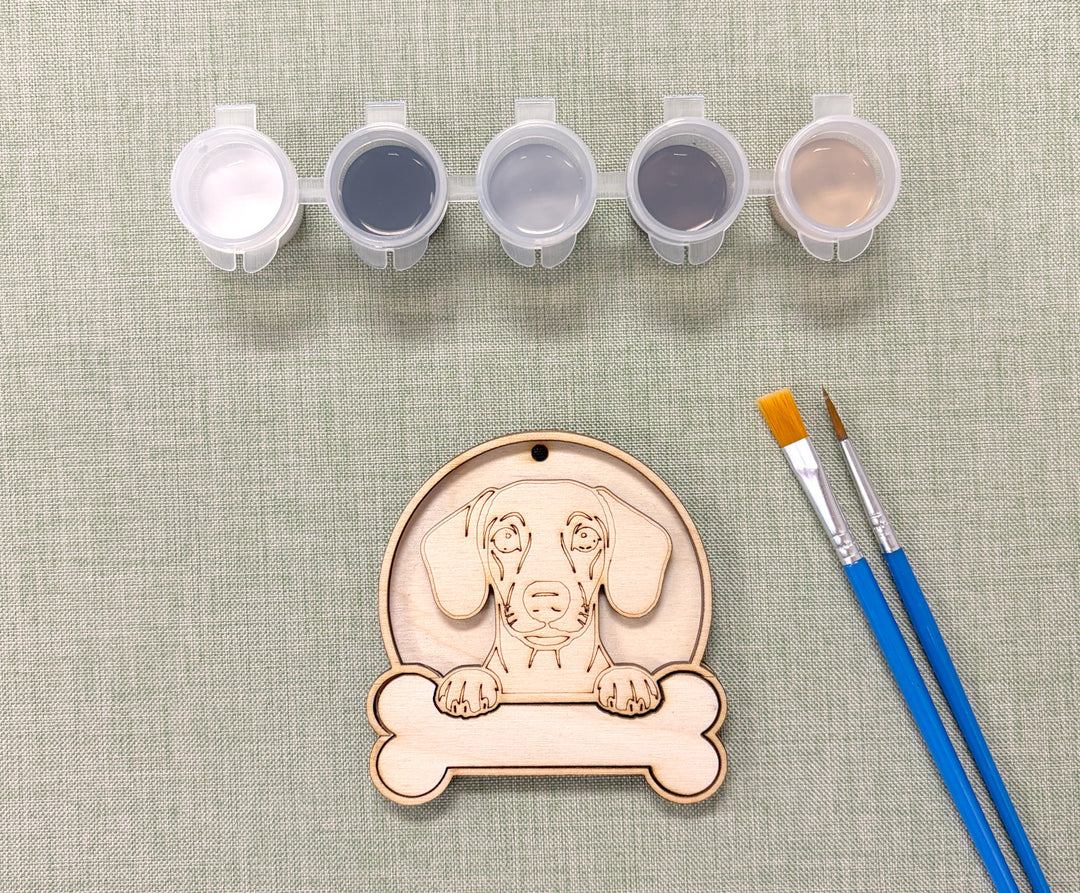 Dachshund DIY Dog Ornament Painting Kit