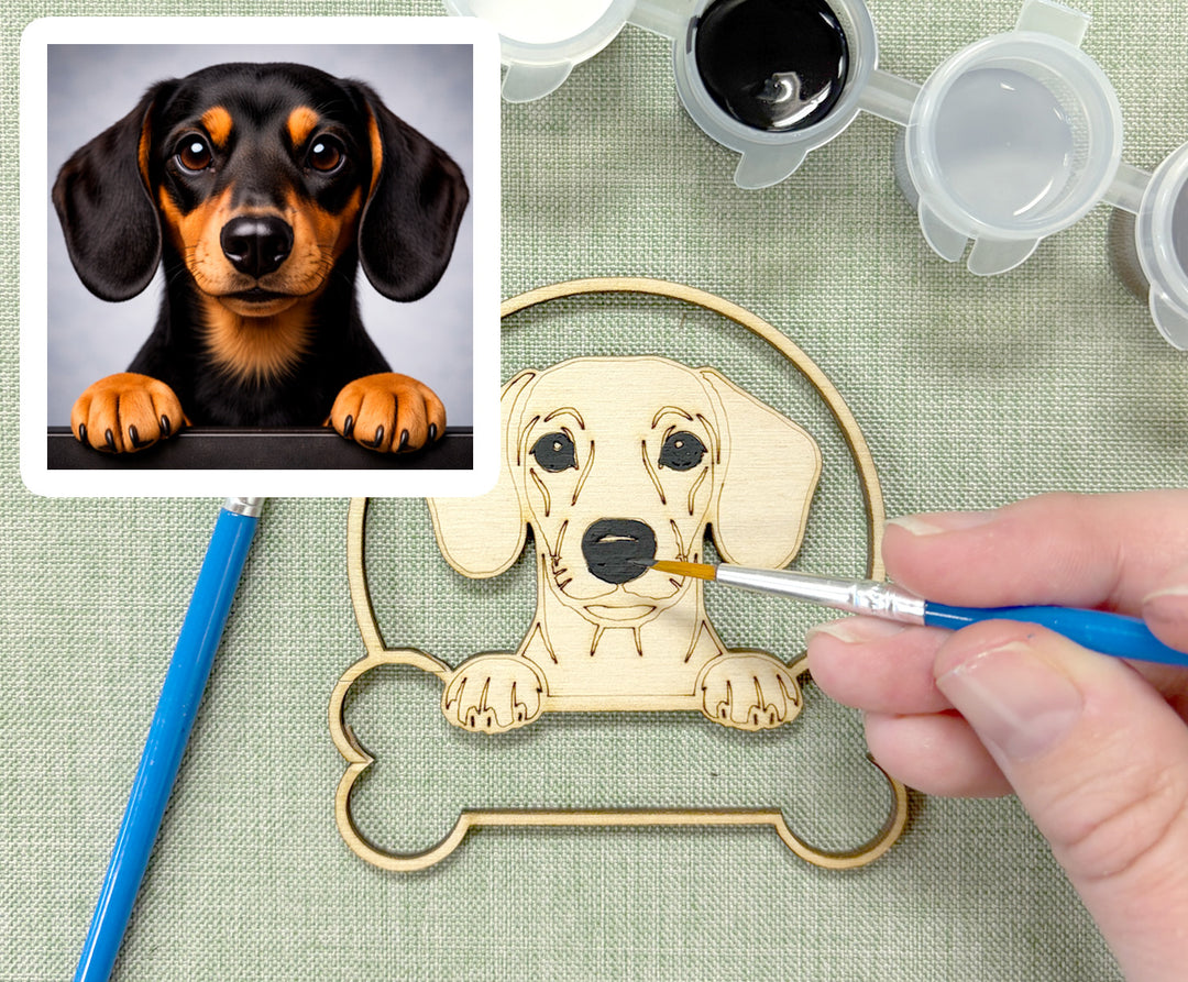 Dachshund DIY Dog Ornament Painting Kit