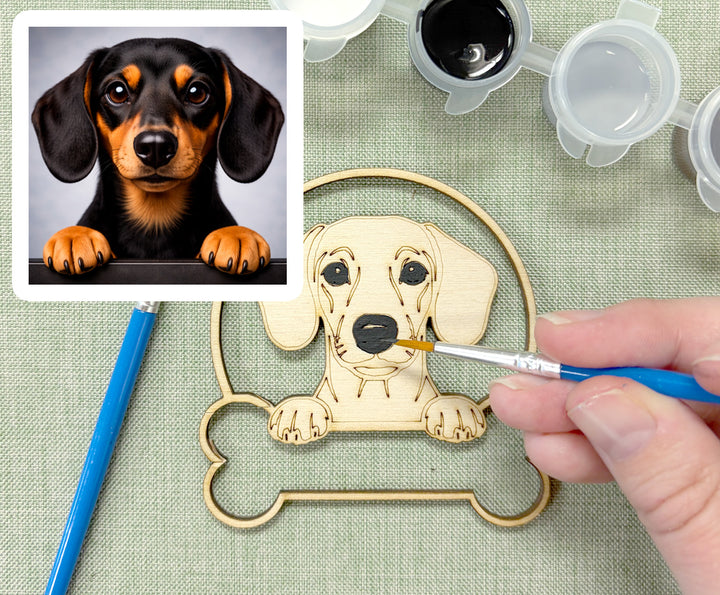 Dachshund DIY Dog Ornament Painting Kit