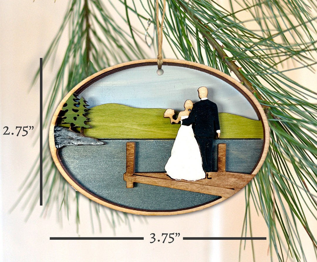 Lakeside Wedding Ornament