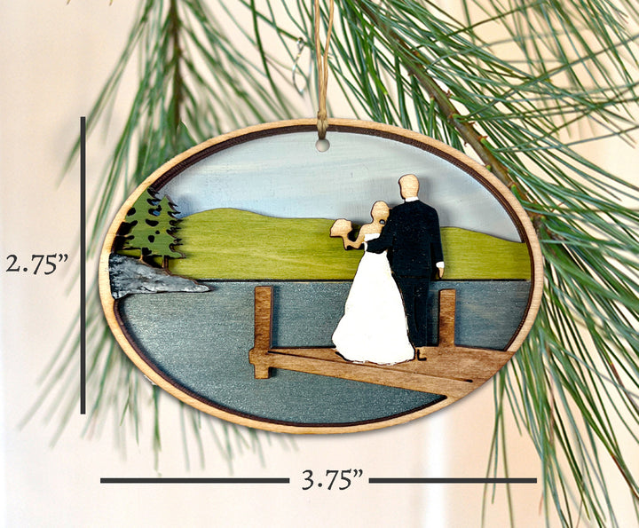 Lakeside Wedding Ornament