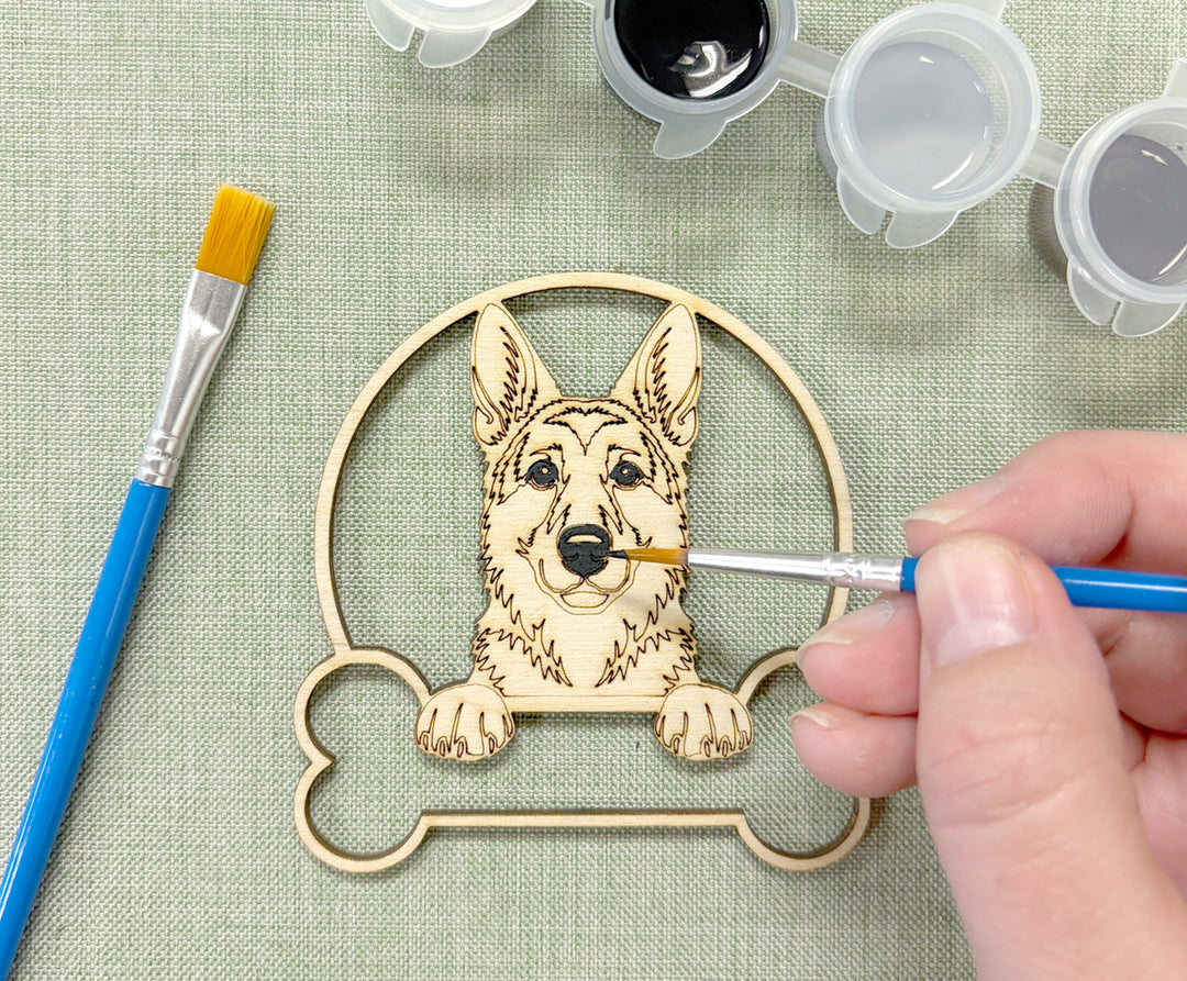 German Shepherd DIY Dog Ornament Painting Kit