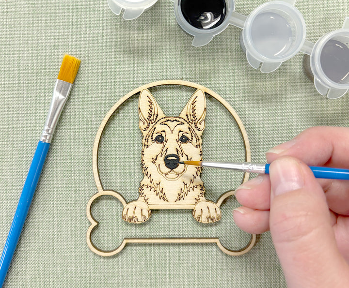 German Shepherd DIY Dog Ornament Painting Kit