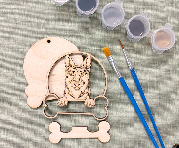 German Shepherd DIY Dog Ornament Painting Kit