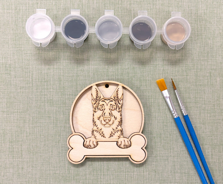 German Shepherd DIY Dog Ornament Painting Kit