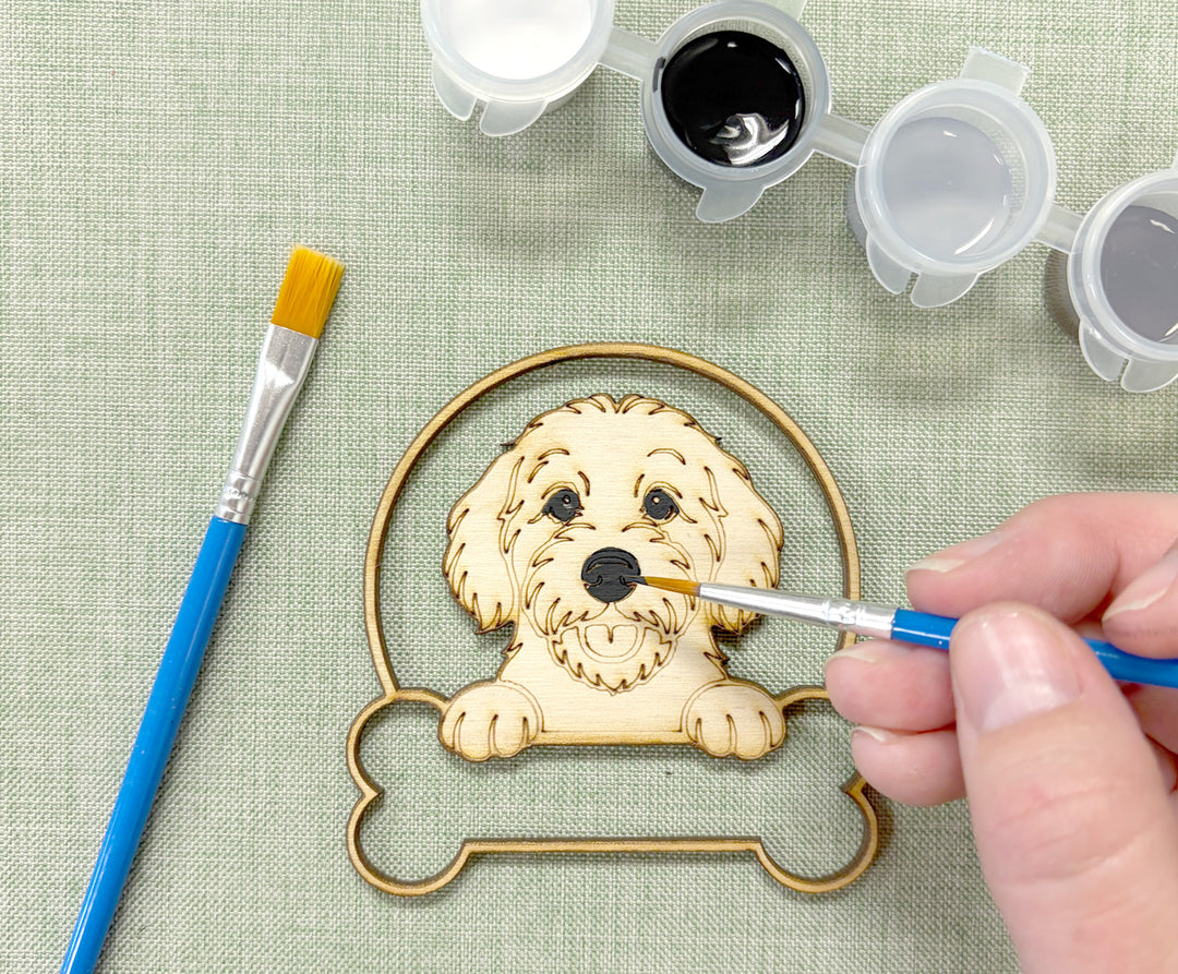 Golden Doodle DIY Dog Ornament Painting Kit