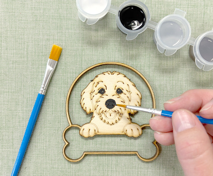 Golden Doodle DIY Dog Ornament Painting Kit