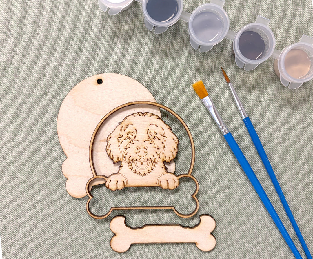 Golden Doodle DIY Dog Ornament Painting Kit