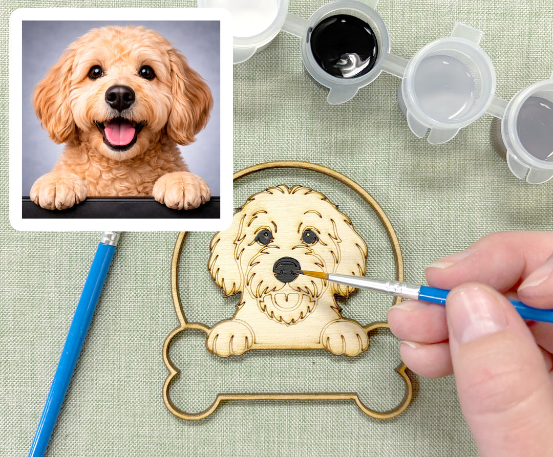 Golden Doodle DIY Dog Ornament Painting Kit