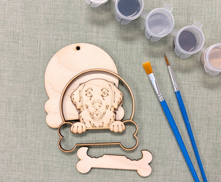 Golden Retriever DIY Dog Ornament Painting Kit