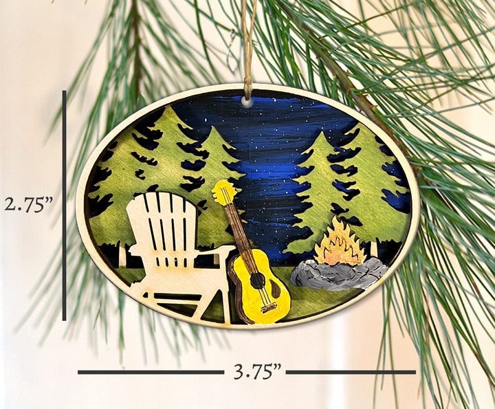 Campfire Guitar Ornament