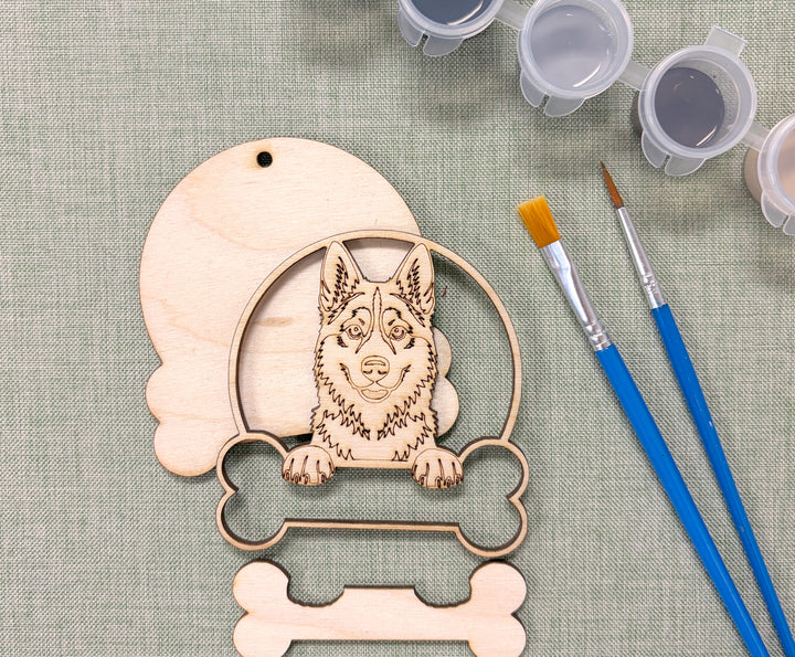Husky DIY Dog Ornament Painting Kit