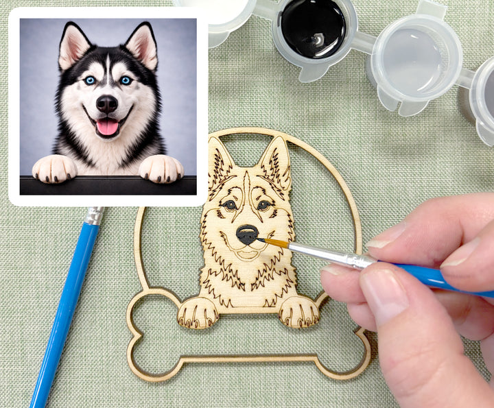 Husky DIY Dog Ornament Painting Kit