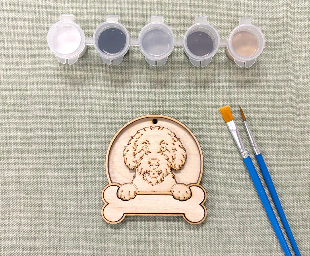 Labradoodle DIY Dog Ornament Painting Kit