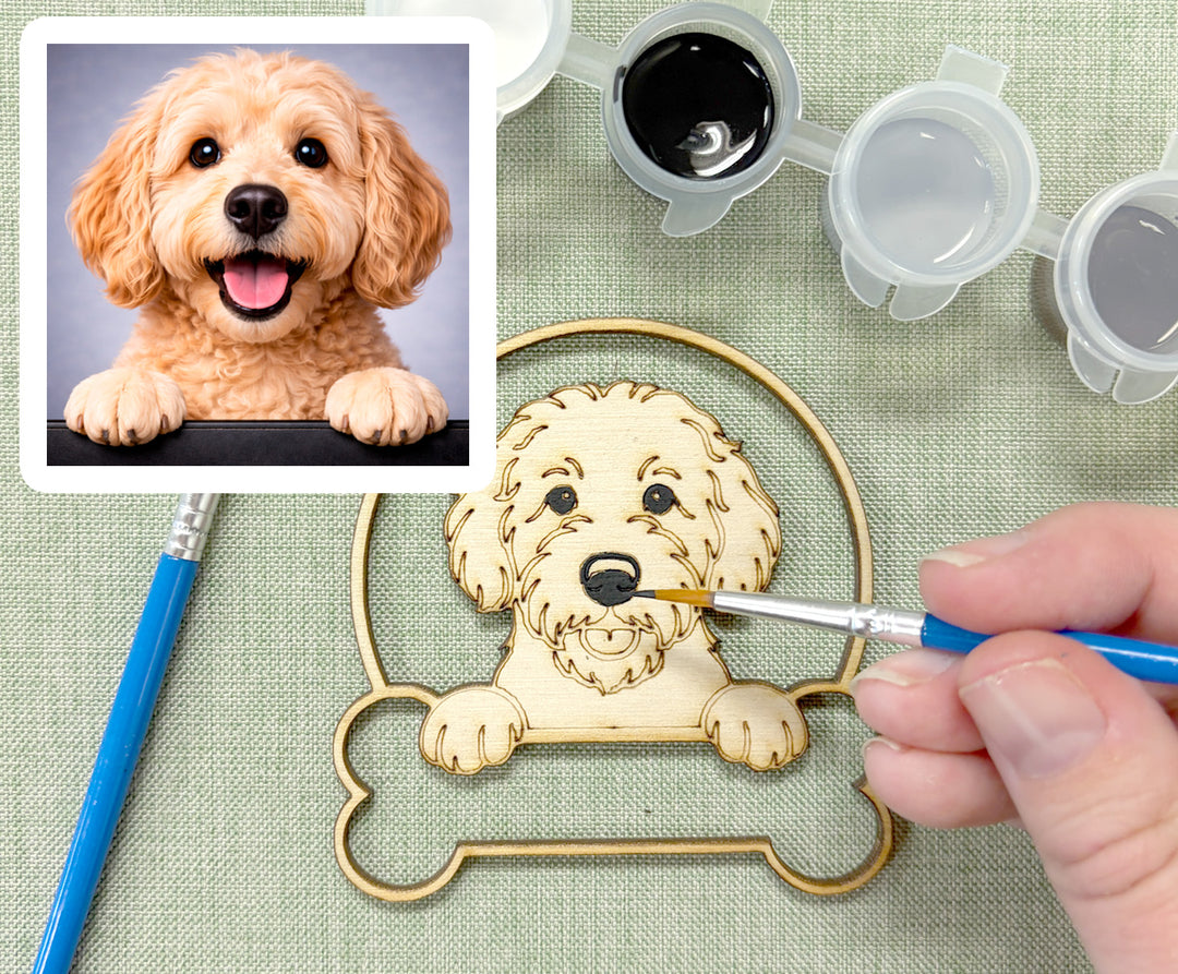 Labradoodle DIY Dog Ornament Painting Kit