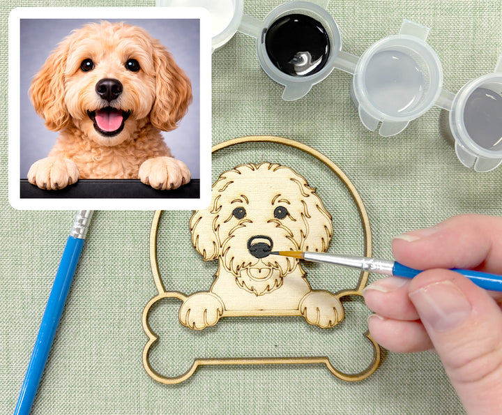 Labradoodle DIY Dog Ornament Painting Kit